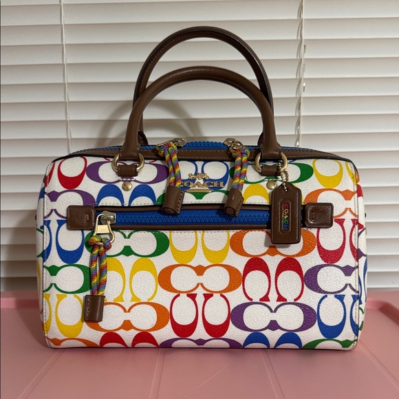 Coach Handbags - Coach Rowan Signature Canvas Satchel